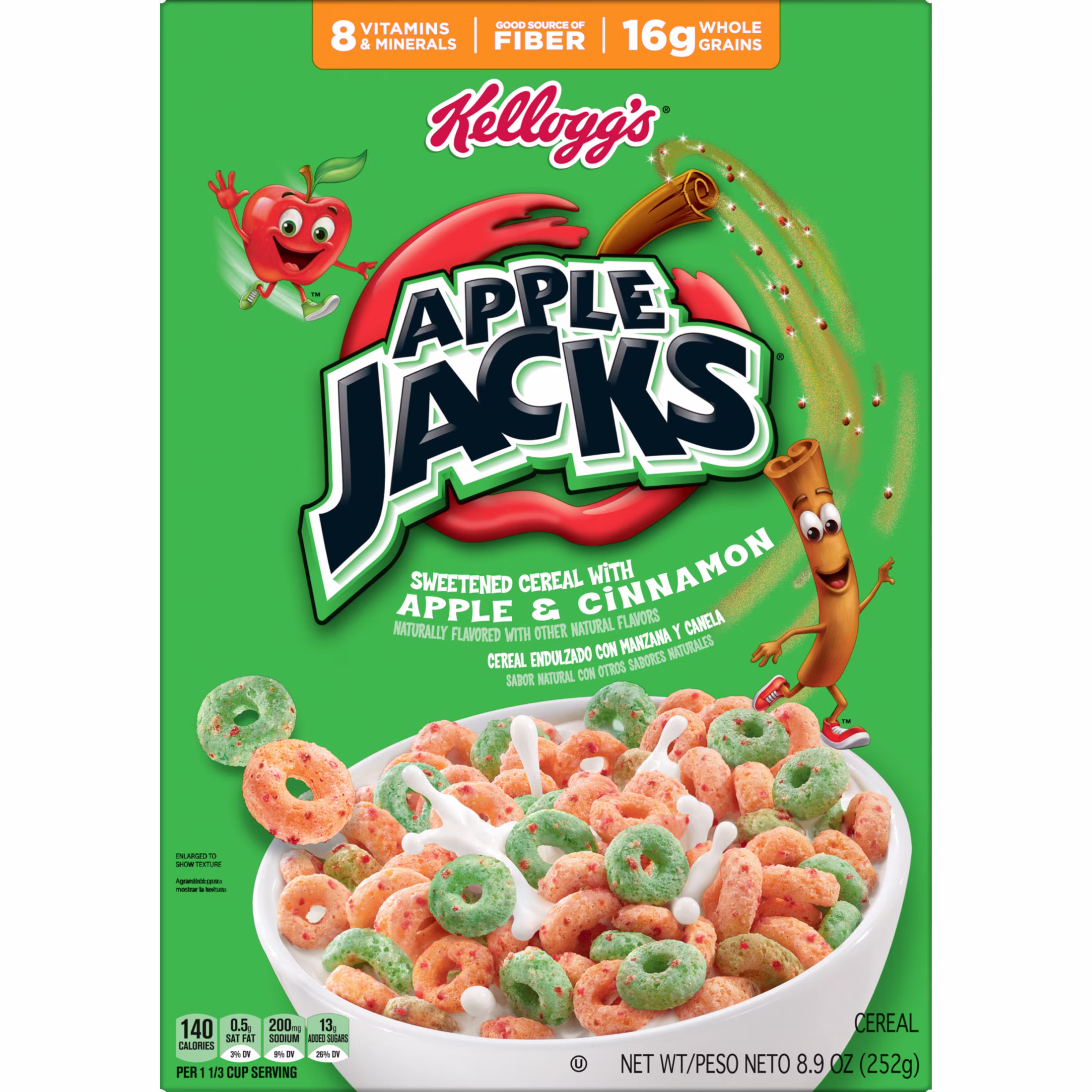 Kellogg's Apple Jacks Original Breakfast Cereal, 15g Whole Grains, 8.9 oz - Thumbnail 9