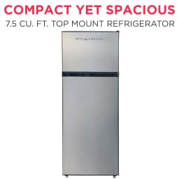 Frigidaire 7.5 Cu. ft. Retro Refrigerator, 21 in. Top-Freezer Fridge in Platinum, EFR749 - Thumbnail 2