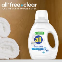 all free clear Liquid Fabric Softener for Sensitive Skin, 34 fl oz, 50 Loads - Thumbnail 4