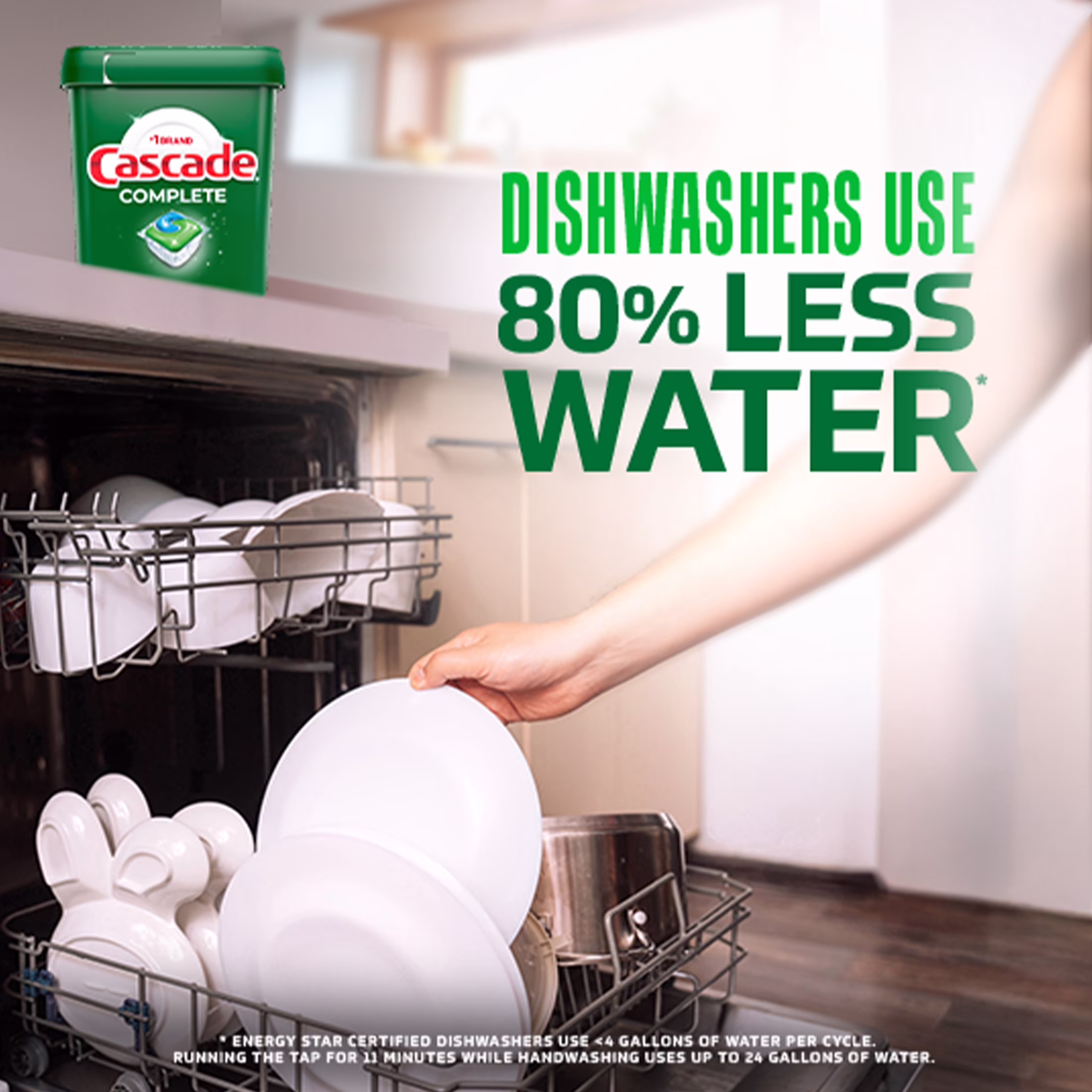 Cascade Complete Action Pacs, Dishwasher Detergent, Lemon, 16 Count - Thumbnail 8