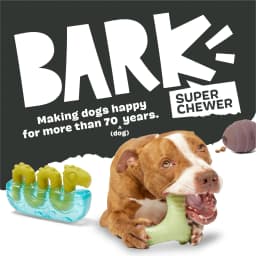 BARK Super Chewer Flingray Tug Ocean Sting Ray Blue Rubber Dog Toy - Thumbnail 8