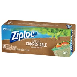 Ziploc® Compostable Sandwich Bags, Food Storage Zipper Bags, 40 Count - Thumbnail 10