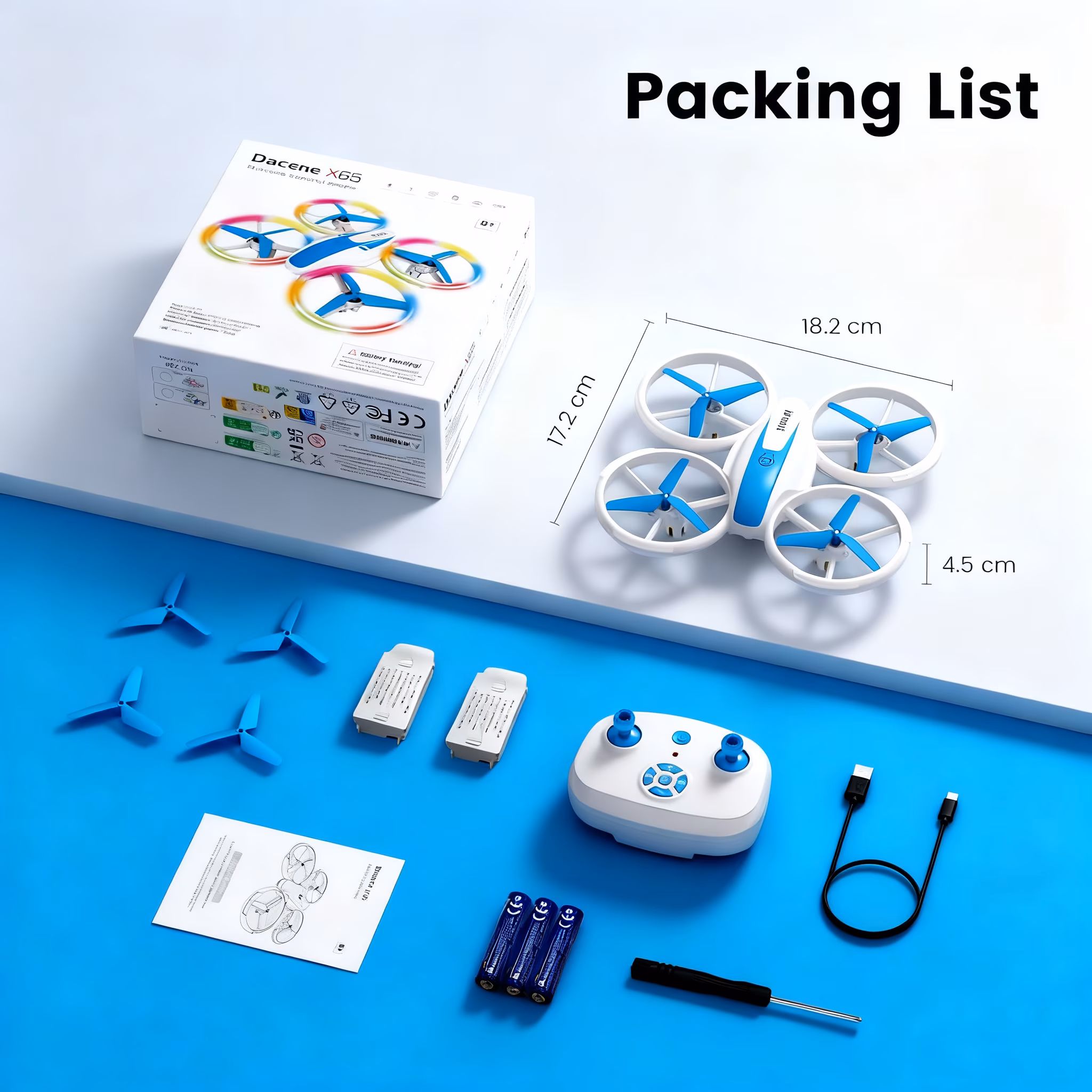 EACOPOL Kids Drone, Mini Drone, Beginner Drones with LED Lights for Kids, LED Remote Control Drone, Indoor Outdoor Mini Quadcopter Toy, Christmas - Thumbnail 7