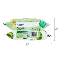 Equate Flushable Wet Wipes, Witch Hazel & Aloe, 96 Wipes, 2 Pack - Thumbnail 10