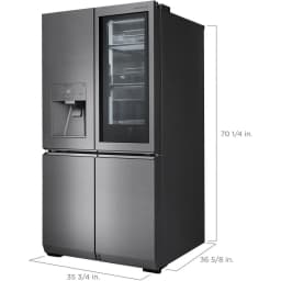 LG Freestanding French Door Refrigerator, Gray - Thumbnail 9
