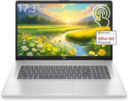 HP 17.3" Touchscreen Laptop, Intel Pentium Silver N5030, 16GB, 1TB SSD, Silver - Thumbnail 1