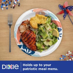 Dixie Disposable Paper Plates, 10", Multi-Color, 50 Count - Thumbnail 2