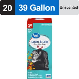 (6 pack) Great Value 39 gal Drawstring Lawn & Leaf Trash Bags, 20 Bags - Thumbnail 3
