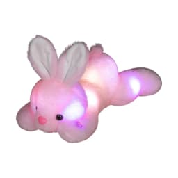 Pink Light Up Rabbit Plush Toy For Children Bedtime Companion Glow Feature Size 13.78X3.15X1.57 Inches Safe Material 0.55 Lb Soothing - Thumbnail 1