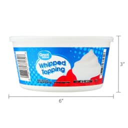 Great Value Whipped Topping, Dessert and Fruit Topping, 8 oz (Frozen) - Thumbnail 7