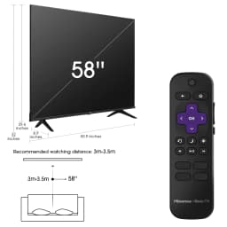 Hisense 58" Class 4K UHD LED LCD Roku Smart TV HDR R6 Series 58R6E - Thumbnail 2
