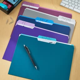 Pen+Gear Jewel Tone File Folders, Letter Size, Assorted Colors, 25 Count - Thumbnail 2