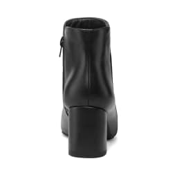 BOCCA Women's Ankle Boots Chunky Block Low Heel Comfortable Pointed Toe Side V Cutout Dressy Office Booties with Zipper - Thumbnail 3