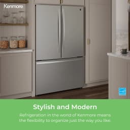 Kenmore 20.3 Cu. ft. Capacity Counter-Depth French Door Refrigerator and Freezer with Ice Maker, Stainless Steel - Thumbnail 16