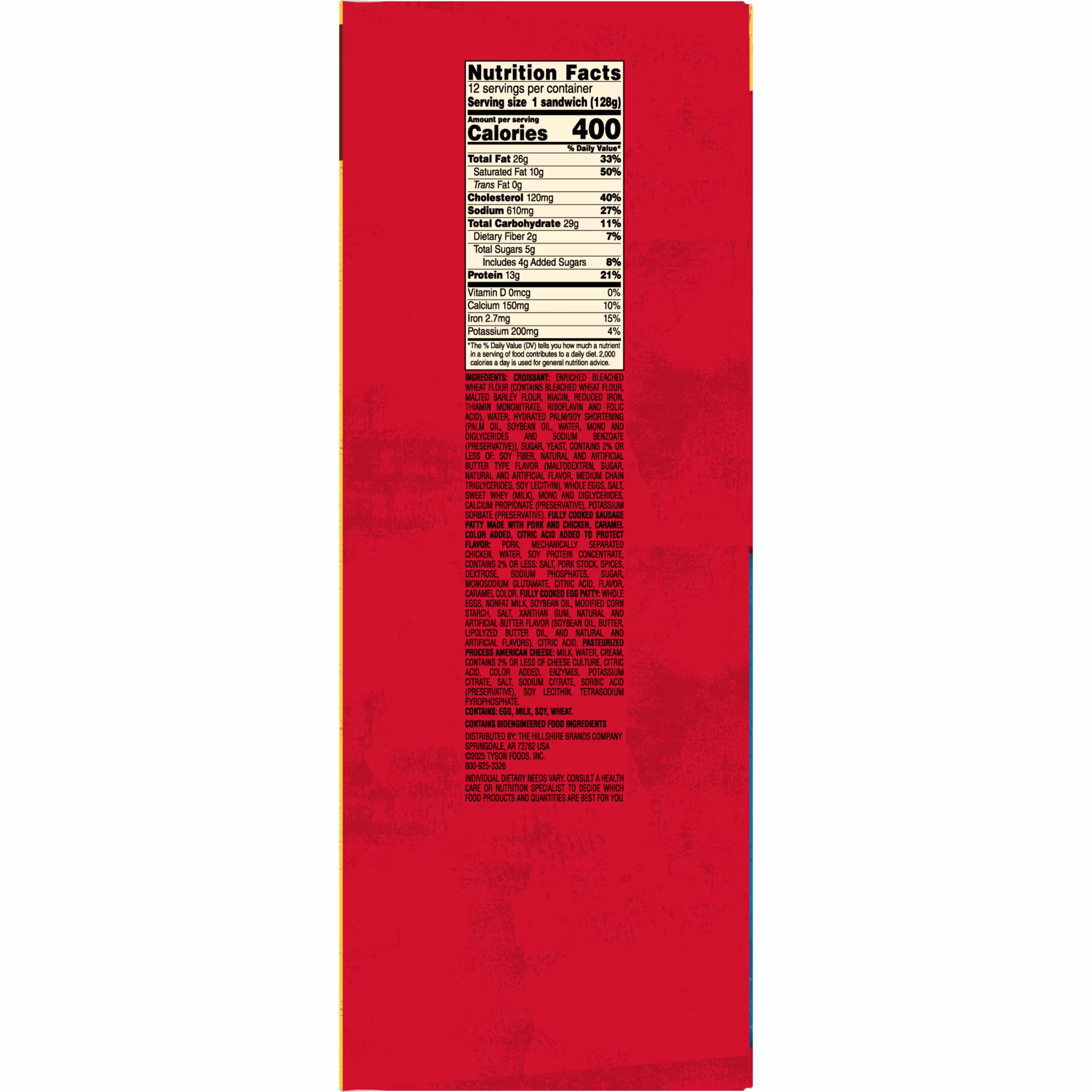 Jimmy Dean Frozen Breakfast Sandwich, Sausage Egg & Cheese Croissant, 54 oz, 12 Count - Thumbnail 15