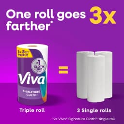 Viva Signature Cloth Paper Towels, 1 Triple Roll, 129 Sheets per Roll - Thumbnail 4
