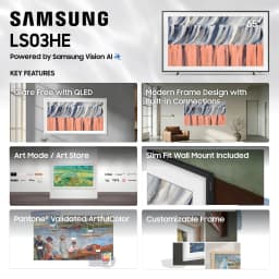 Samsung 65” Class The Frame Series LS03HE QLED 4K Samsung Vision AI Smart TV Smart Tizen TV 2026 - QN65LS03HEFXZA - Thumbnail 2