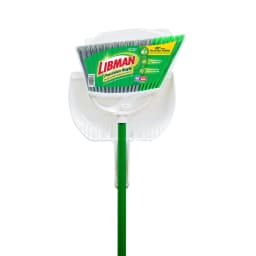 Libman Precision Angle Broom With Dustpan, Green White, Recycled Plastic Fibers - Thumbnail 5