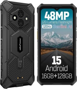 Ulefone RugKing 3 Pro Rugged Phone Unlock, 16GB 128GB, Android 15, 6.56-inch, 5700mA, Green/Black/Orange - Thumbnail 1
