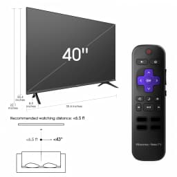 Hisense 40-Inch Class H4 Series FHD Roku Smart TV (40H4030F1) - 1080P Full HD LCD Screen, LED TV, DTS TruSurround Sound - Thumbnail 2