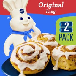 Pillsbury Cinnamon Rolls with Original Icing, Refrigerated Canned Pastry Dough, Value 2-Pack, 16 Rolls, 24.8 oz - Thumbnail 2