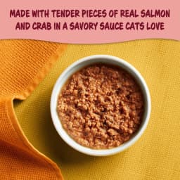 Meow Mix Tenders in Sauce with REAL Salmon & Crab, Wet Cat Food, 2.75 oz Cup - Thumbnail 3