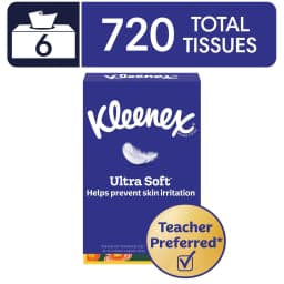 (24 pack) Kleenex Ultra Soft 3-Ply Flat Box Facial Tissues, 6 Pack (720 Total Tissues) - Thumbnail 2