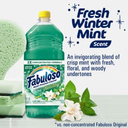 Fabuloso Holiday Multi-Purpose Cleaner, 2X Concentrated Formula, Fresh Winter Mint Scent, 33.8 fl oz - Thumbnail 4
