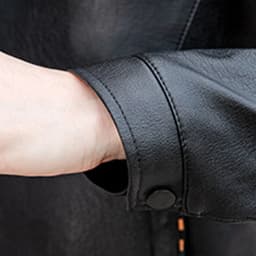 Maoxin Men's Leather Jacket Men's Fashion Vintage Thicke Motorcycle Solid Color Zipper Pocket Leather Long Sleeved Hooded Jacket Leather Jacket Men Plus Size Black S - Thumbnail 7