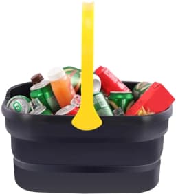 Eyliden Collapsible Plastic Bucket with Handle, 10L Capacity, Black, Utility Storage and Cleaning Pail - Thumbnail 4