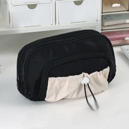 HonestMatter Big Capacity Pencil Case, Drawstring Stationery Pouch, Handheld Pen Bag, 5 Compartments, Dustproof Canvas Material, Pink - Thumbnail 6