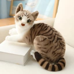 BESTSKY Siamese Cat Stuffed Animal,Shorthair Cat Realistic Plush Cat Stuffed Toys,Gift for Kids 12Inches - Thumbnail 1