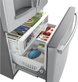 GE APPLIANCES GFE28GYNFS FRENCH DOOR FREESTANDING REFRIGERATOR Stainless Steel - Thumbnail 3