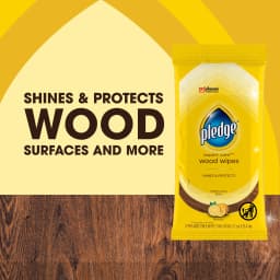 Pledge Expert Care Wood Wipes, Shines and Protects, Removes Fingerprints, Lemon Scent, 24 Count (Pack of 6) - Thumbnail 3