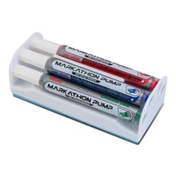 Pentel Markathon Pump Dry Erase Marker, Chisel Tip, Assorted Colors, 4-Pack with Eraser - Thumbnail 2