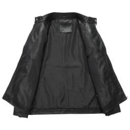 Tqyyweavej Faux Leather Jackets for Men Motorcycle Zip Up Stand Up Collar Jacket Outwear Loose Fit Vintage Biker Coat with Pockets, Gifts for Men - Thumbnail 4