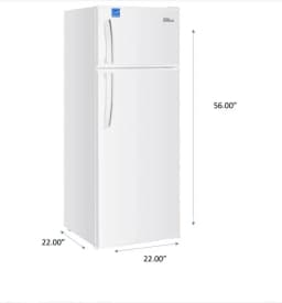 Premium Levella 7.3 cu ft Energy Star Manual Defrost Top Freezer Refrigerator - Thumbnail 3