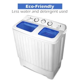 Goplus 11 lbs Portable Mini Compact Twin Tub Washing Machine with Transparent Lid - Thumbnail 3