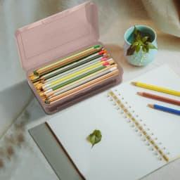 UALSRZL Extra Large Pencil Box, Clear Plastic Pencil Case with Snap Lid, Stackable Organizer for Pens, Markers, Crayons, Stickers & Supplies, Black - Thumbnail 5