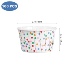 Greenadscape Paper Treat Cups Multi Color For Ice Cream Shops Large Events 100Pcs 2.55X2.55X1.38in - Thumbnail 7