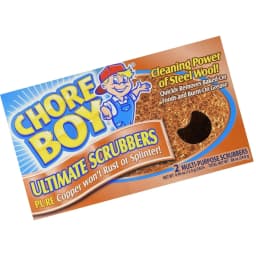 Chore Boy Ultimate Scrubbers Pure Copper Won't Rust Or Splinter 2 Pack Total (4 Count) - Thumbnail 4