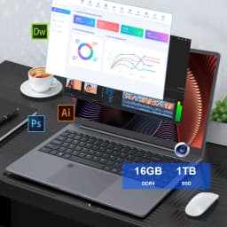 Laptop ,Gaming Laptop 15.6 FHD , AMD Ryzen 7 5825U, 16GB RAM, 1TB SSD, Windows 11PRO, Graphite, Backlit KB, Gray - Thumbnail 7