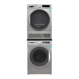 Pemberly Row Stackable Washer 2.2 cf 110 V Dryer 4 Cf 220V with Stacking Shelf - Thumbnail 1