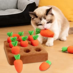Dog Toys, Carrot Plush Toy with 12 Carrots Feed Games Pet Easter Gifts for Pets Lovers - Thumbnail 5