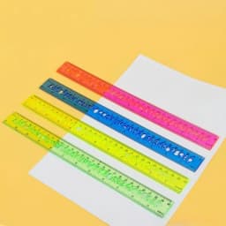 4 Pack Color Transparent Ruler, Ongmies Plastic Ruler Bulks for Classroom, Transparent Metric Rulers for Home, Office Supplies 14 Inch - Thumbnail 8