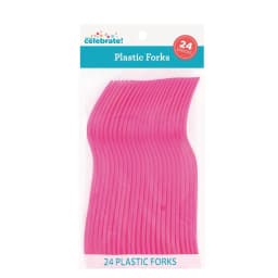 24 Count Pink Disposable Plastic Forks by Way To Celebrate - Thumbnail 7