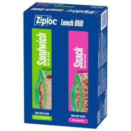 Ziploc® Brand Lunch Duo Variety Pack with EasyGuide™ Texture, Grip 'n Seal Technology™, 200 Count - Thumbnail 13