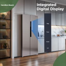 Hamilton Beach HZ8551 15.6 Cu Ft Side-by-Side Refrigerator, Platinum - Thumbnail 6