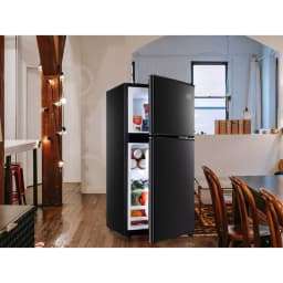 3.5 Cu.Ft Compact Mini Fridge with Freezer, 2-Door Small Refrigerator with 7-Level Thermostat & Removable Shelves for Kitchen, Dorm, Apartment, Bar - Thumbnail 4