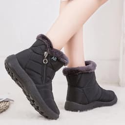 Ecetana Women Winter Snow Boots Keep Warm Ankle Booties Non-Slip and Waterproof Shoes - Thumbnail 6